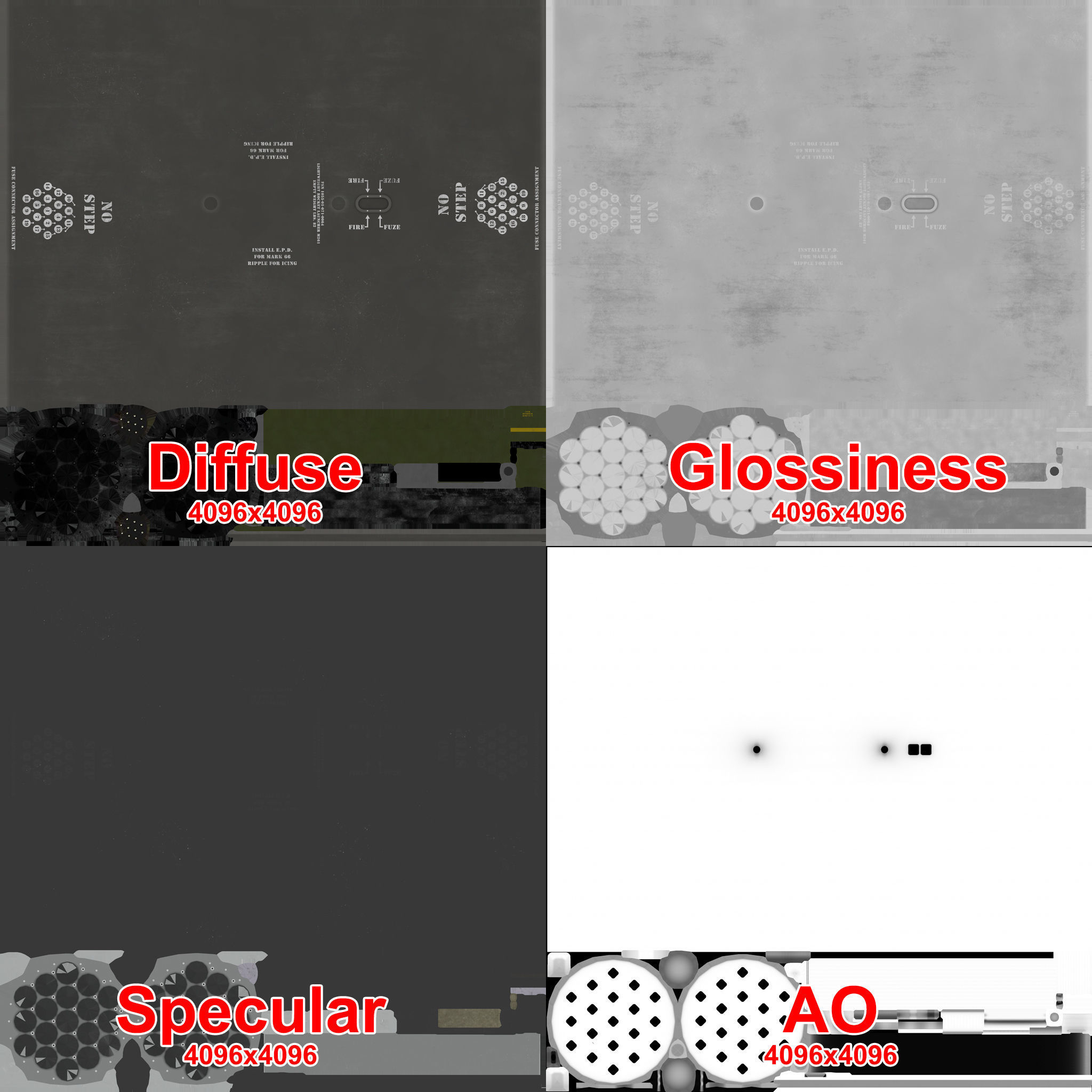Missile Launcher M-261 Low-poly 3D model_16