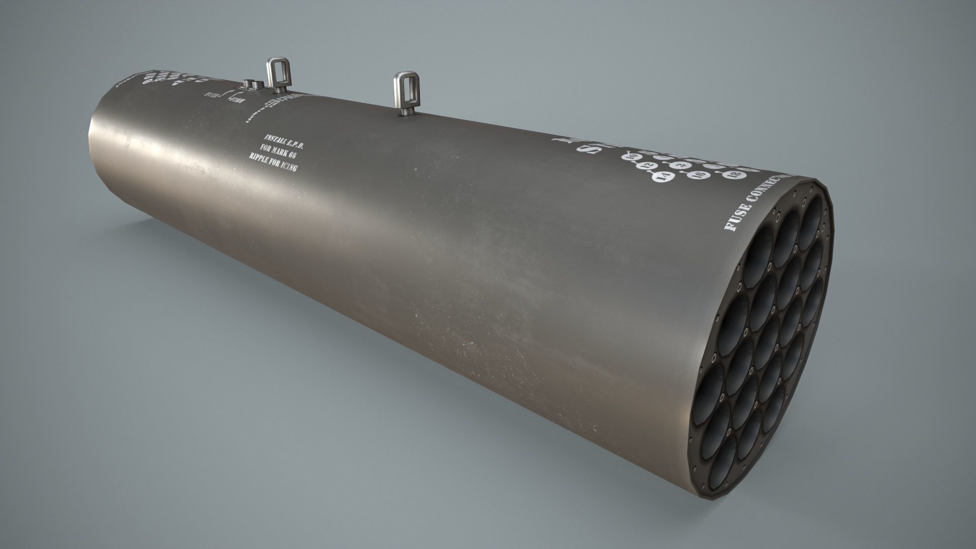 Missile Launcher M-261 Low-poly 3D model_4