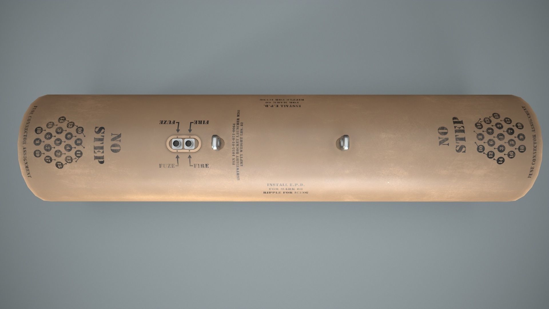 Missile Launcher M-261 Low-poly 3D model_7