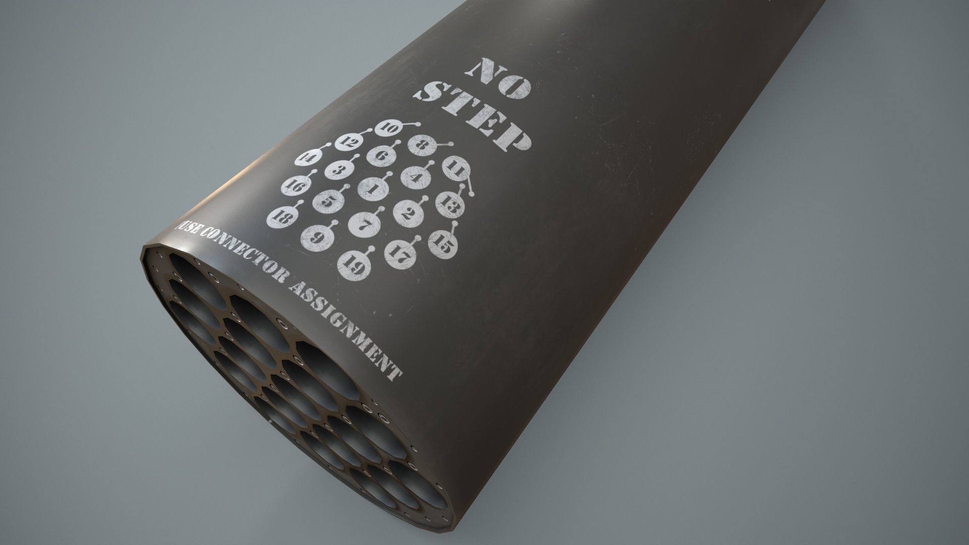 Missile Launcher M-261 Low-poly 3D model_5