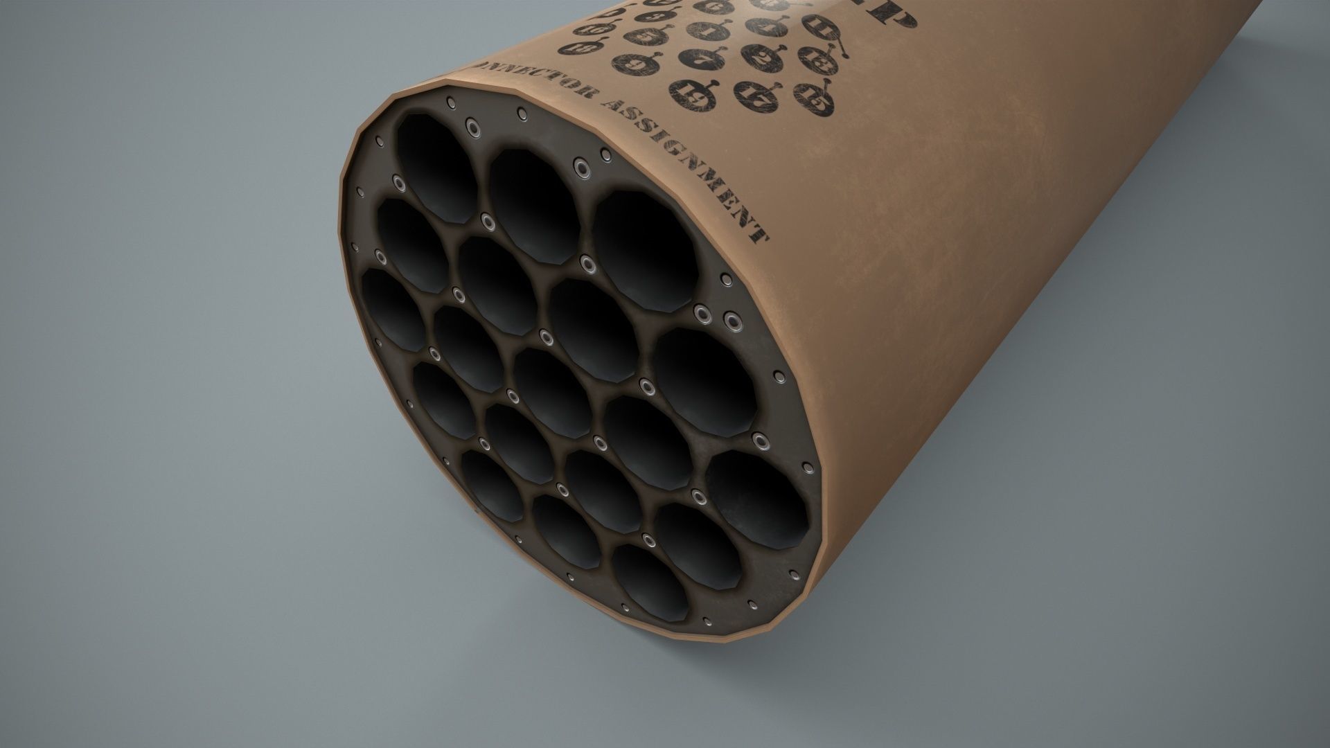 Missile Launcher M-261 Low-poly 3D model_10