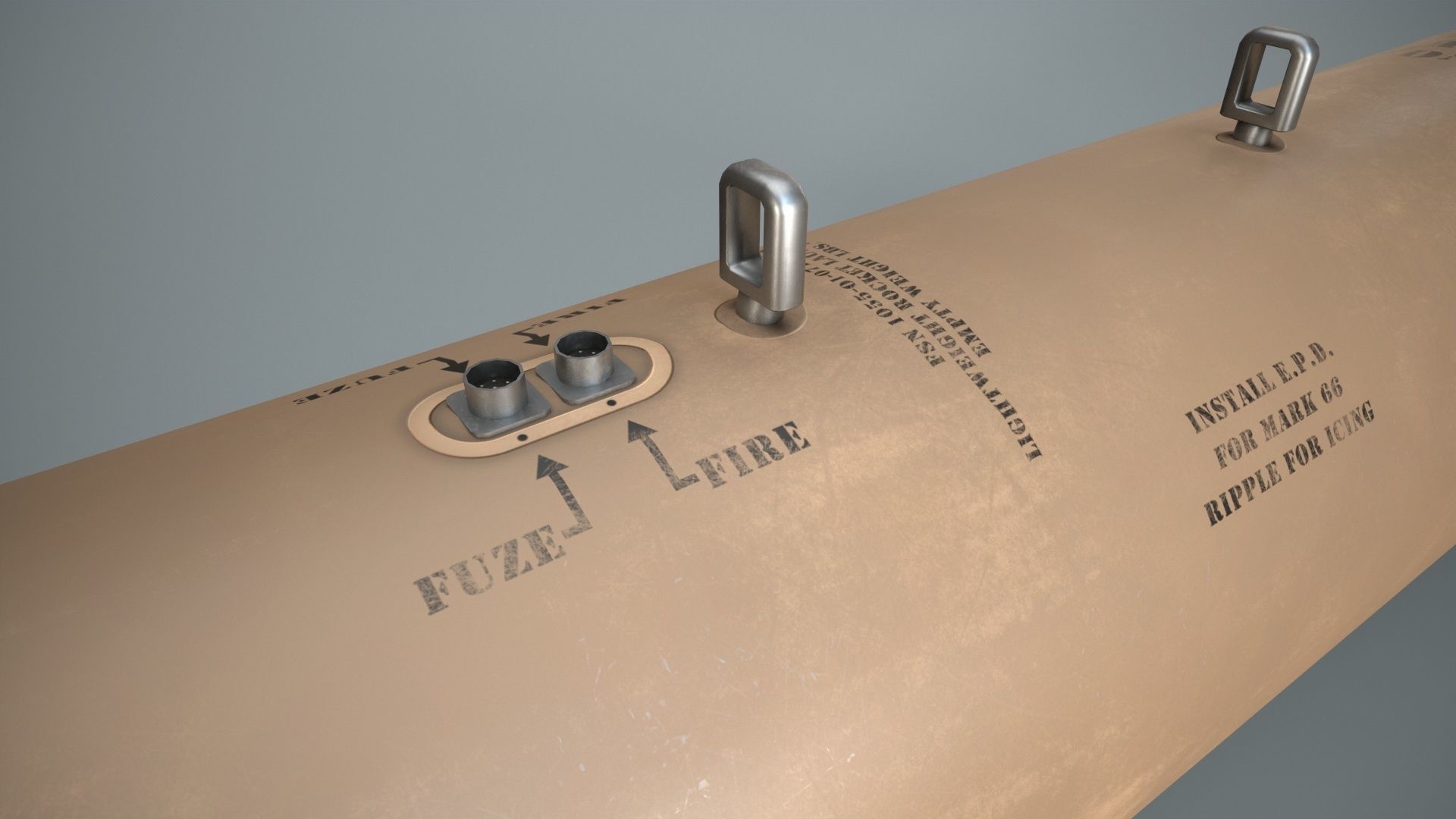 Missile Launcher M-261 Low-poly 3D model_9