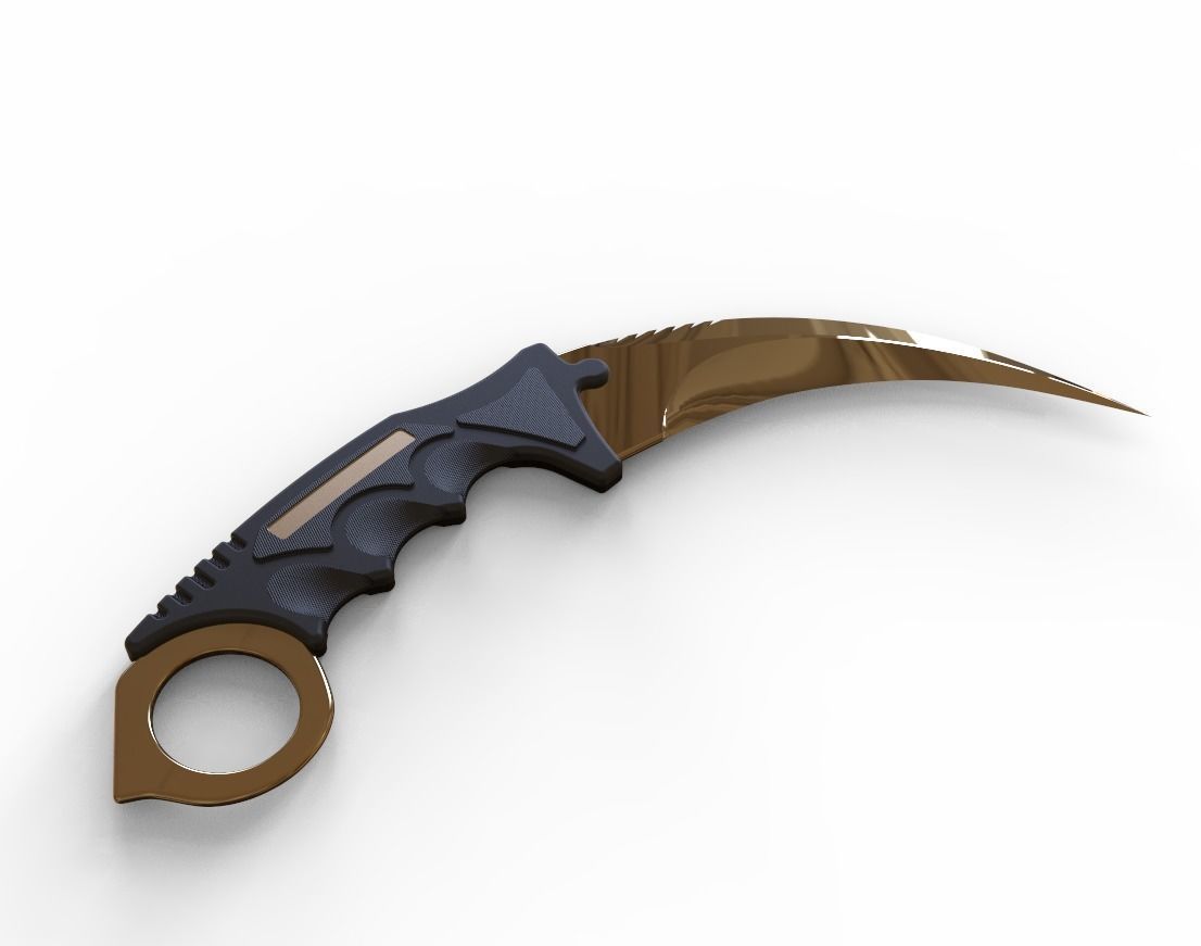 CSGO Dagger Knife Low-poly 3D model_5