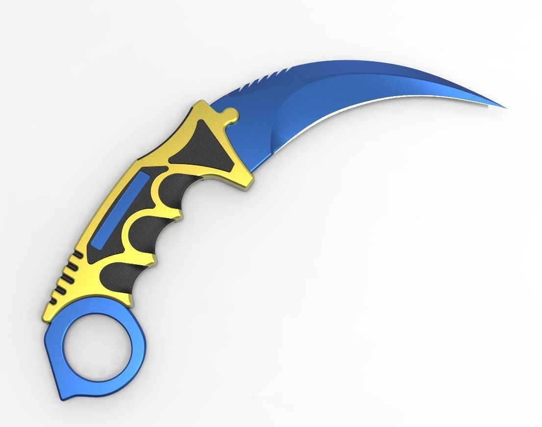 CSGO Dagger Knife Low-poly 3D model_8