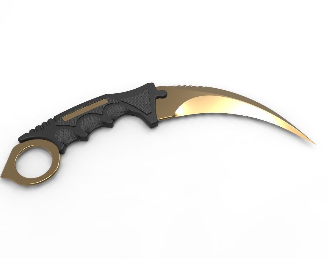 CSGO Dagger Knife Low-poly 3D model_1