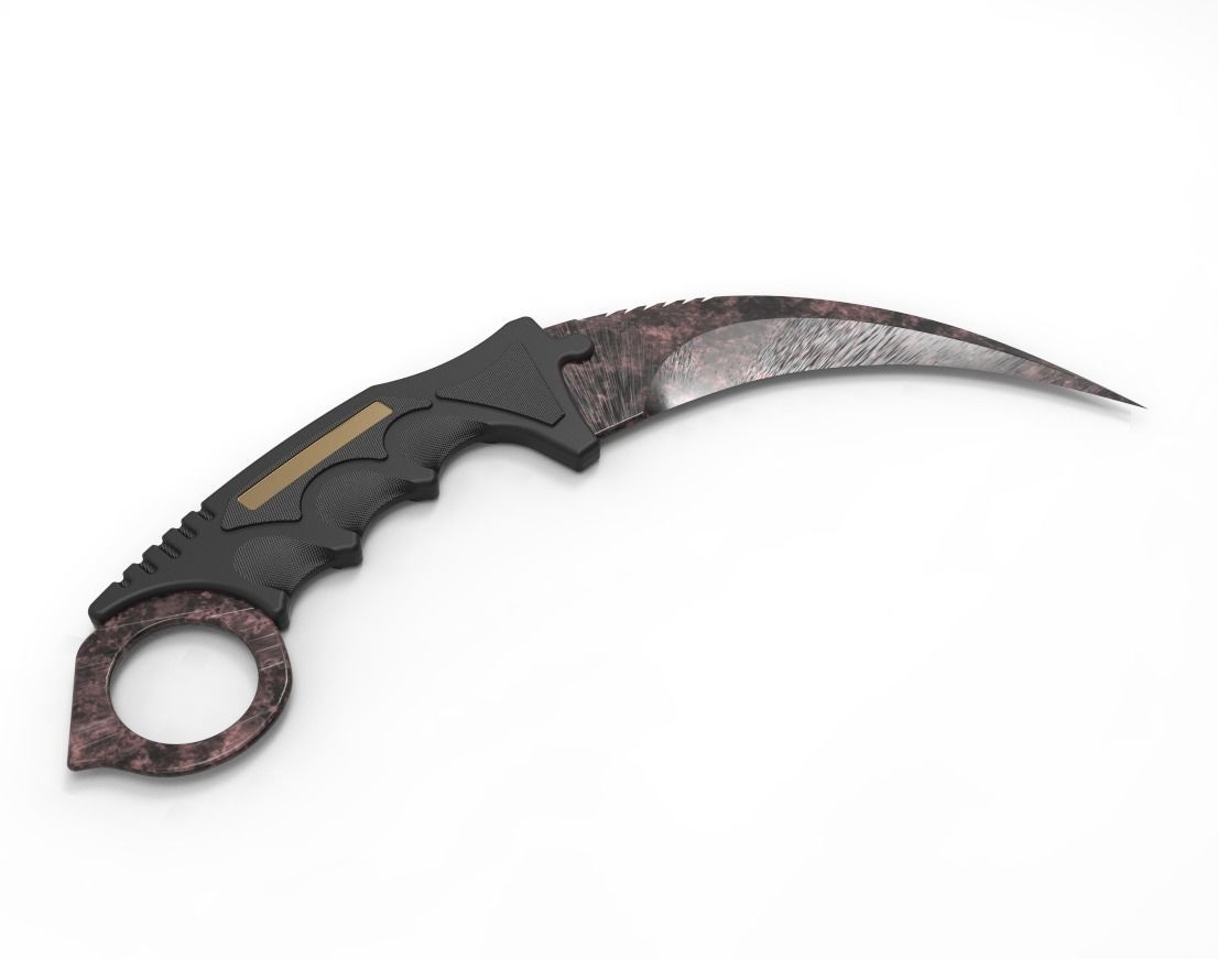 CSGO Dagger Knife Low-poly 3D model_2