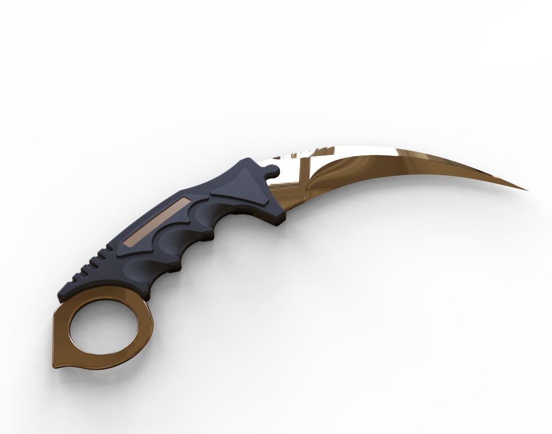 CSGO Dagger Knife Low-poly 3D model_3