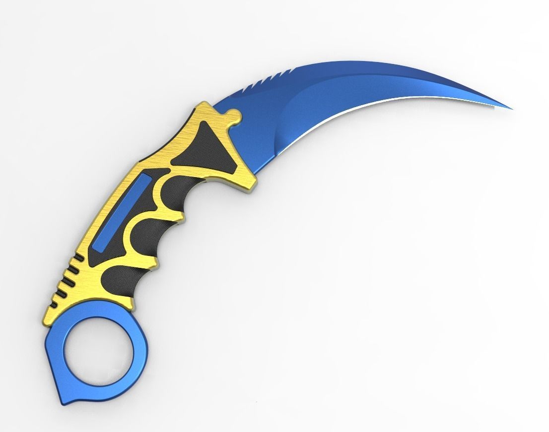 CSGO Dagger Knife Low-poly 3D model_7