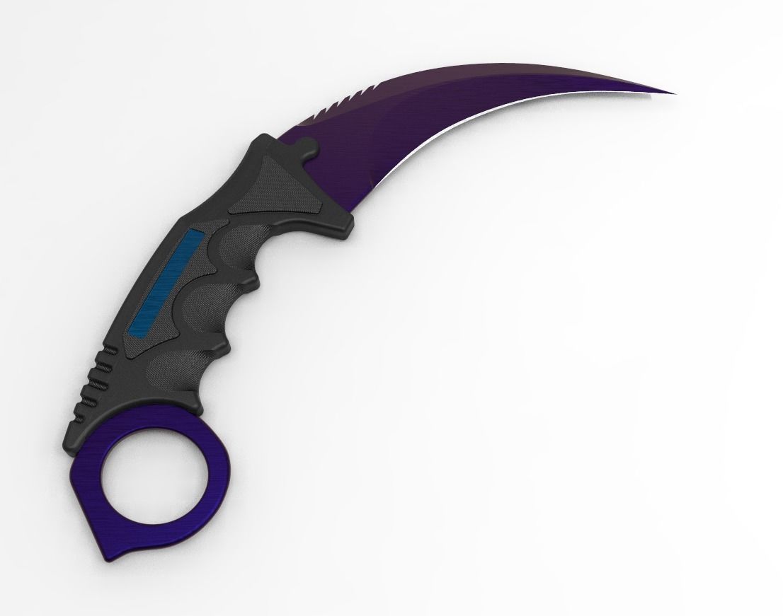 CSGO Dagger Knife Low-poly 3D model_4