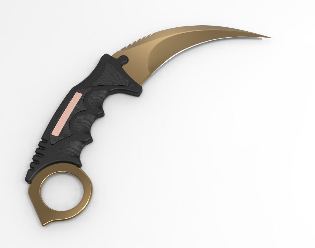 CSGO Dagger Knife Low-poly 3D model_6