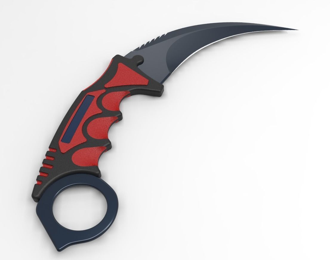 CSGO Dagger Knife Low-poly 3D model_13