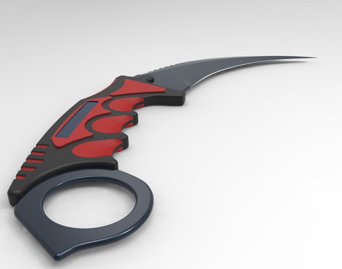 CSGO Dagger Knife Low-poly 3D model_12