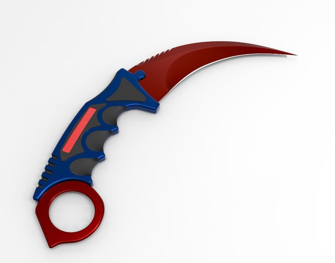 CSGO Dagger Knife Low-poly 3D model_9