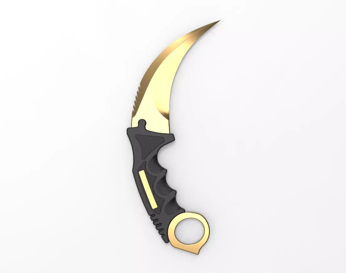 CSGO Dagger Knife Low-poly 3D model_0
