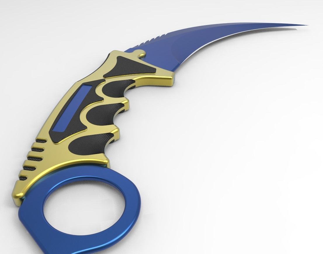 CSGO Dagger Knife Low-poly 3D model_11