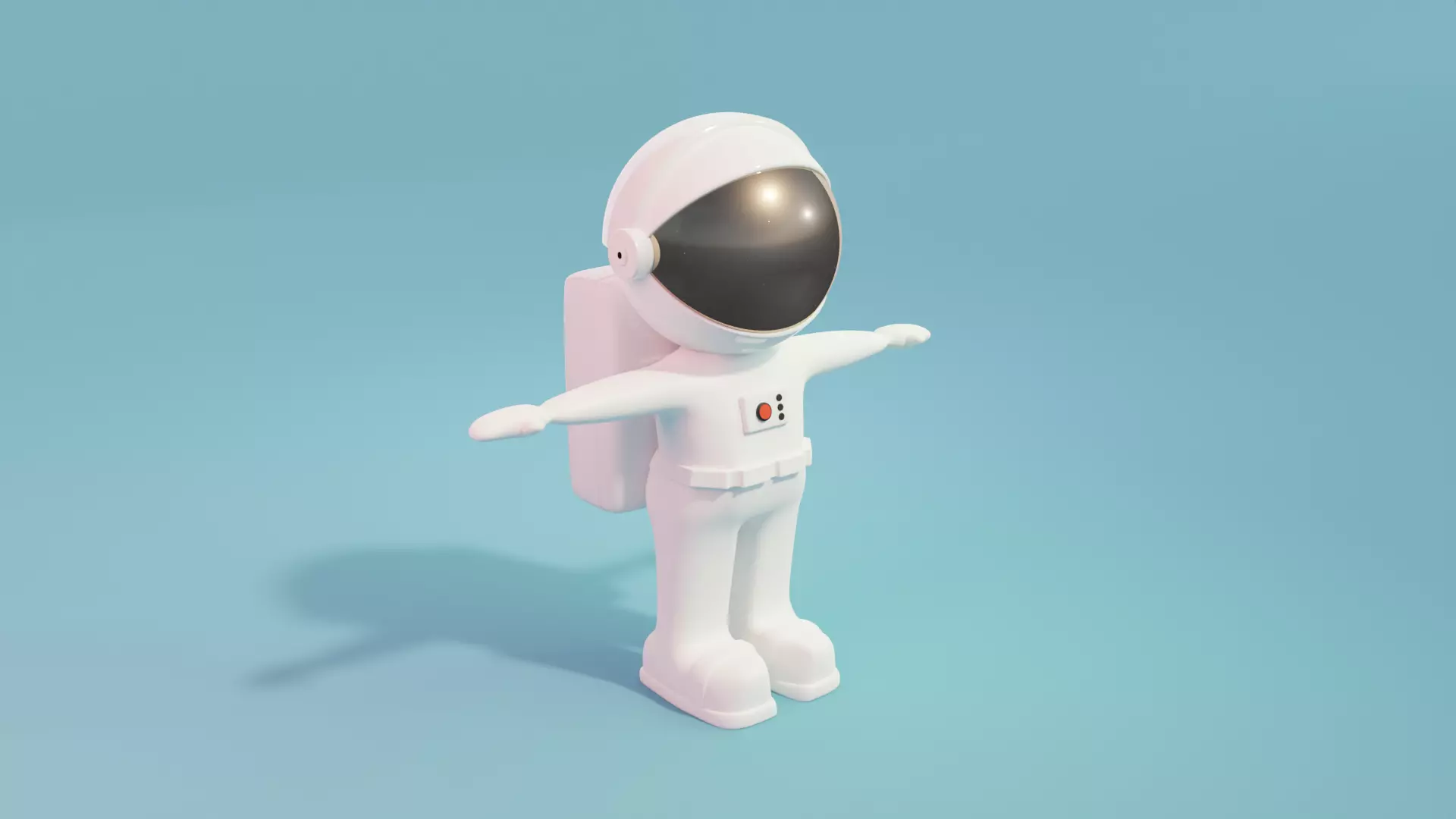Astronaut - Space man character - toy - cartoon Low-poly 3D model_0