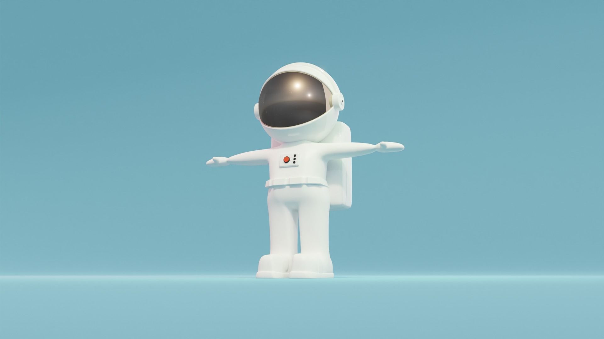 Astronaut - Space man character - toy - cartoon Low-poly 3D model_6