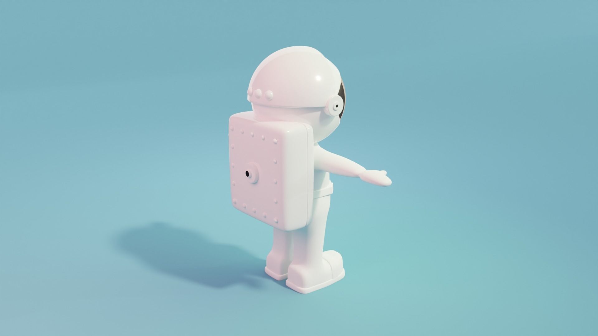 Astronaut - Space man character - toy - cartoon Low-poly 3D model_3