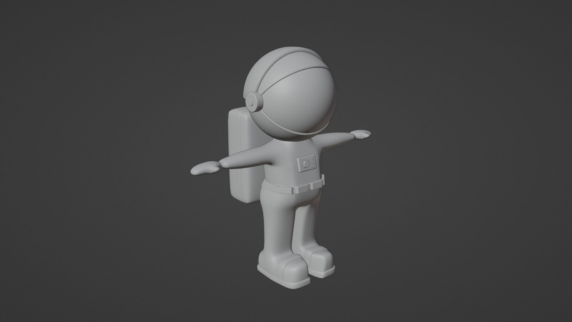 Astronaut - Space man character - toy - cartoon Low-poly 3D model_9