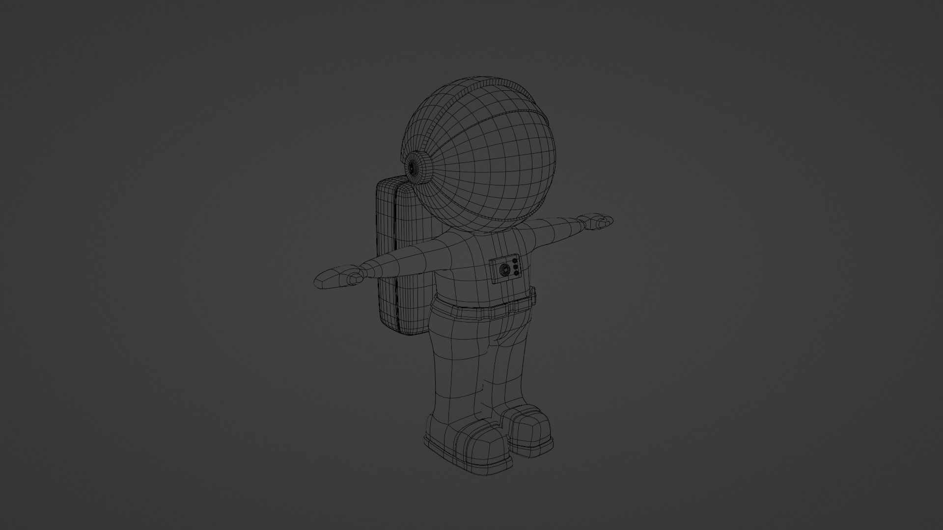 Astronaut - Space man character - toy - cartoon Low-poly 3D model_10