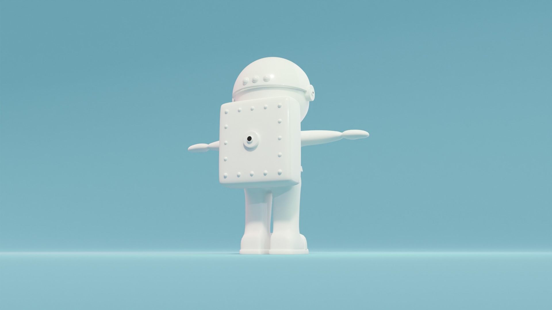 Astronaut - Space man character - toy - cartoon Low-poly 3D model_7