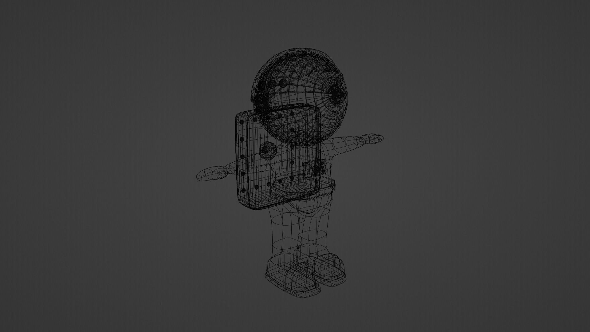 Astronaut - Space man character - toy - cartoon Low-poly 3D model_11