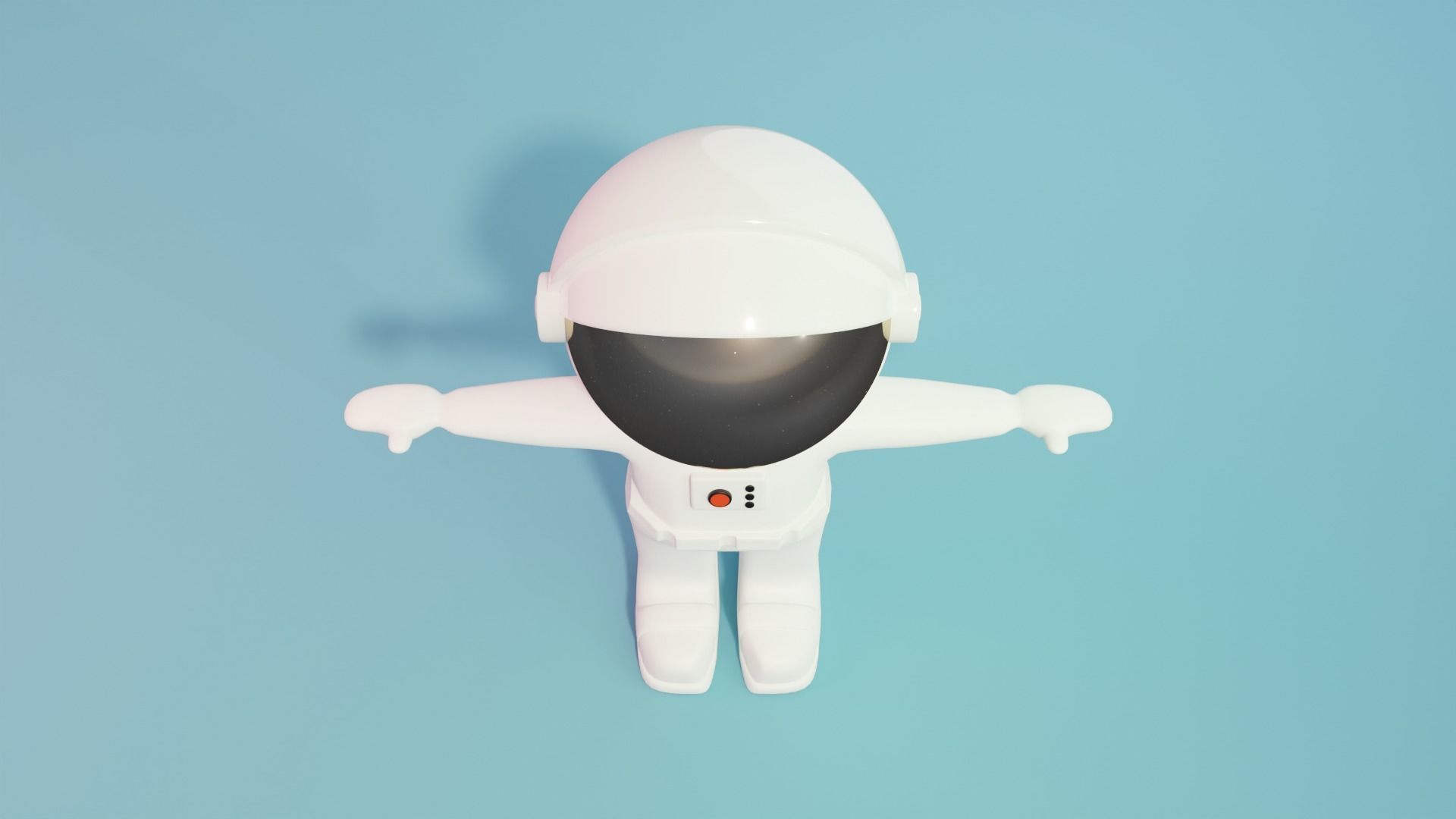 Astronaut - Space man character - toy - cartoon Low-poly 3D model_4