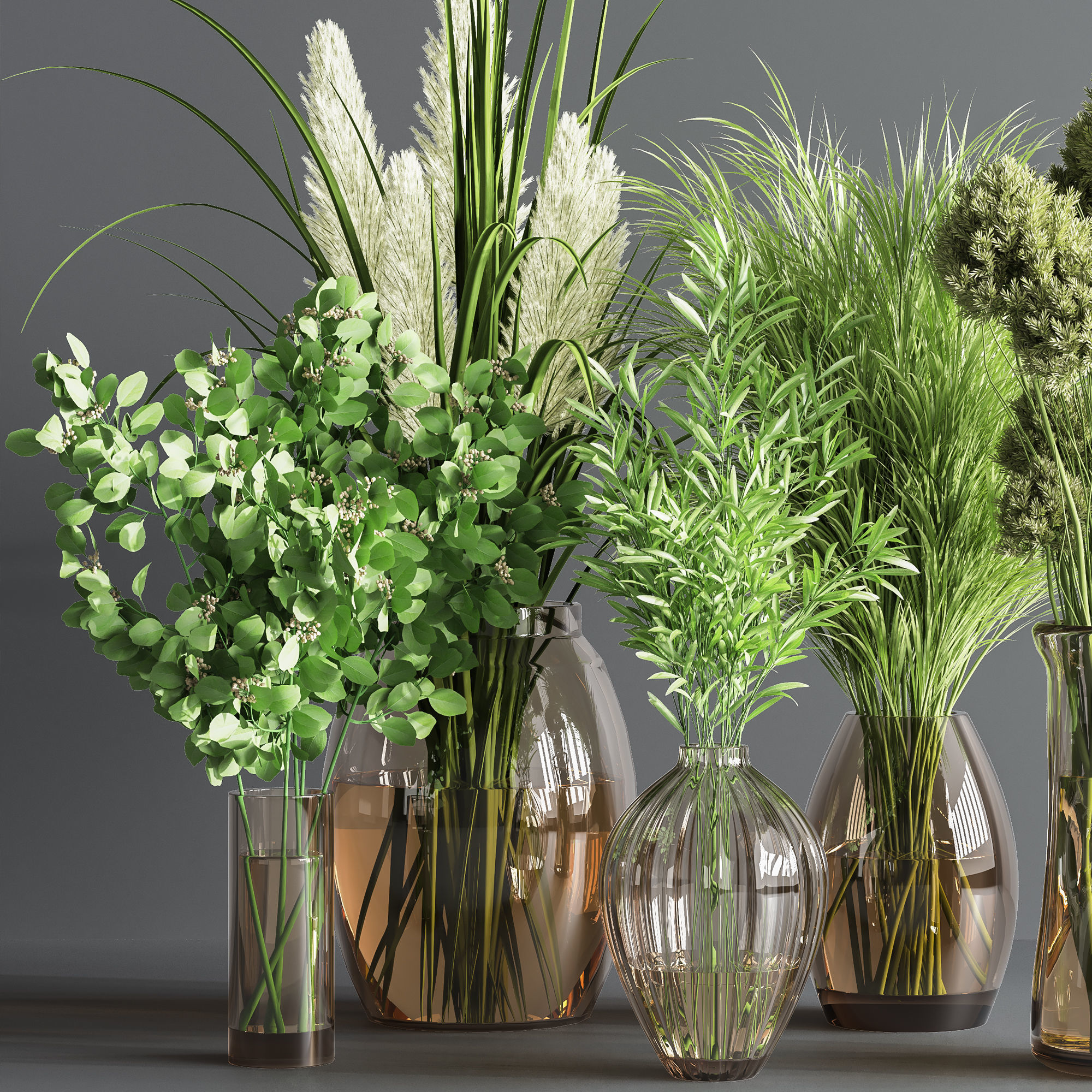 Collaction Plants Bouquet 05 3D model_5