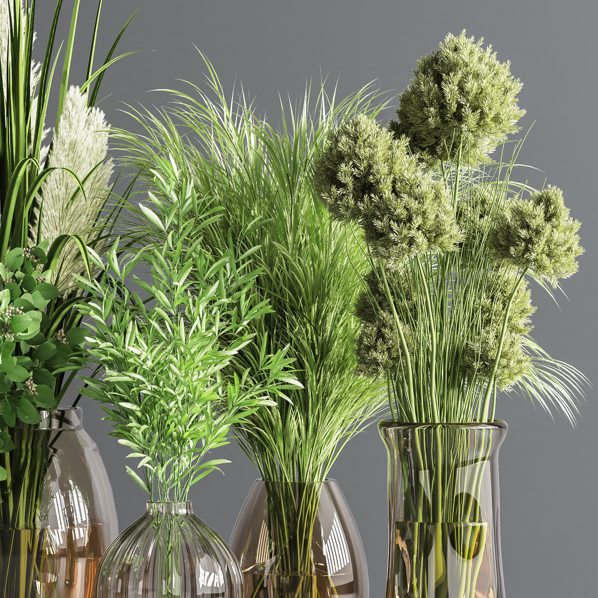 Collaction Plants Bouquet 05 3D model_4