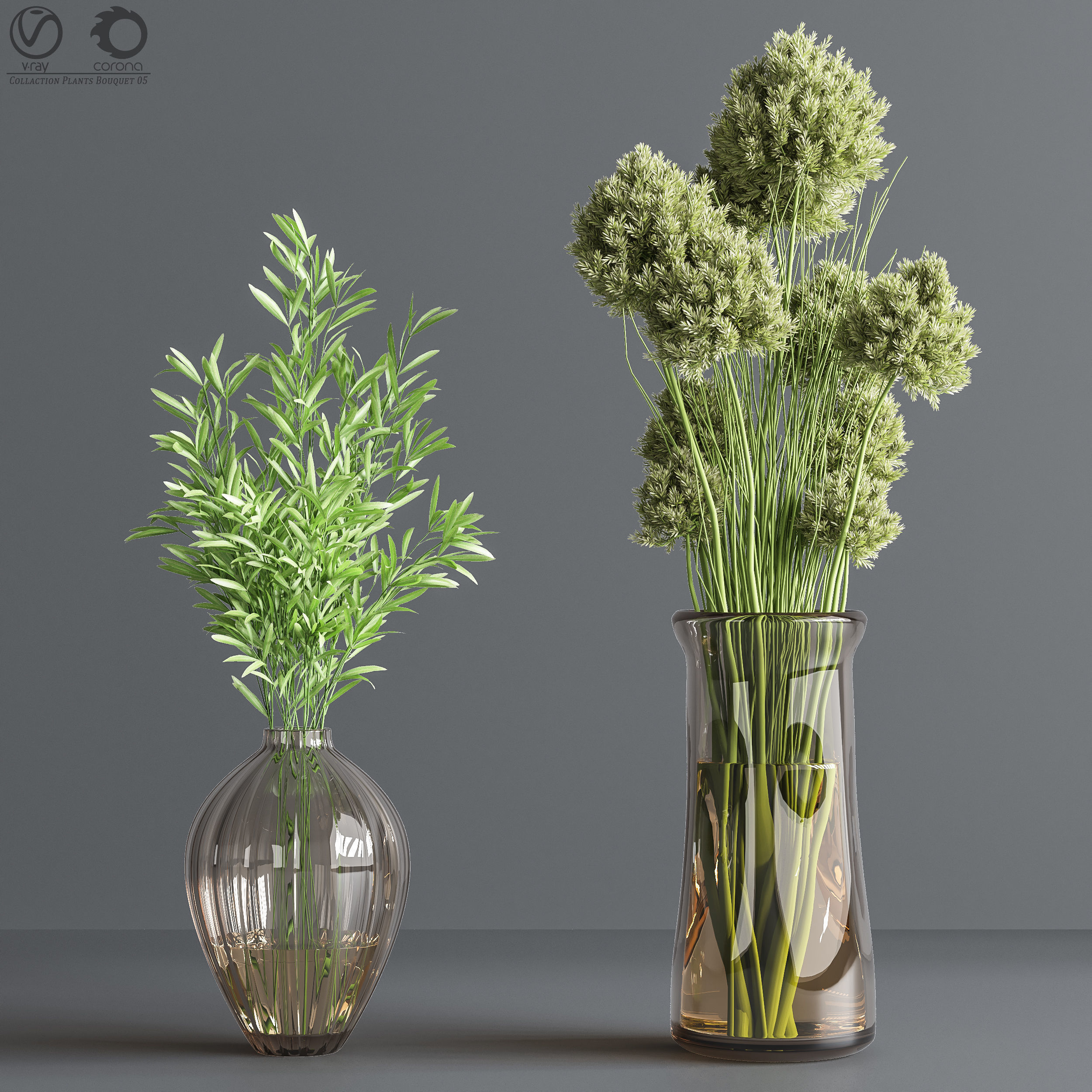 Collaction Plants Bouquet 05 3D model_1