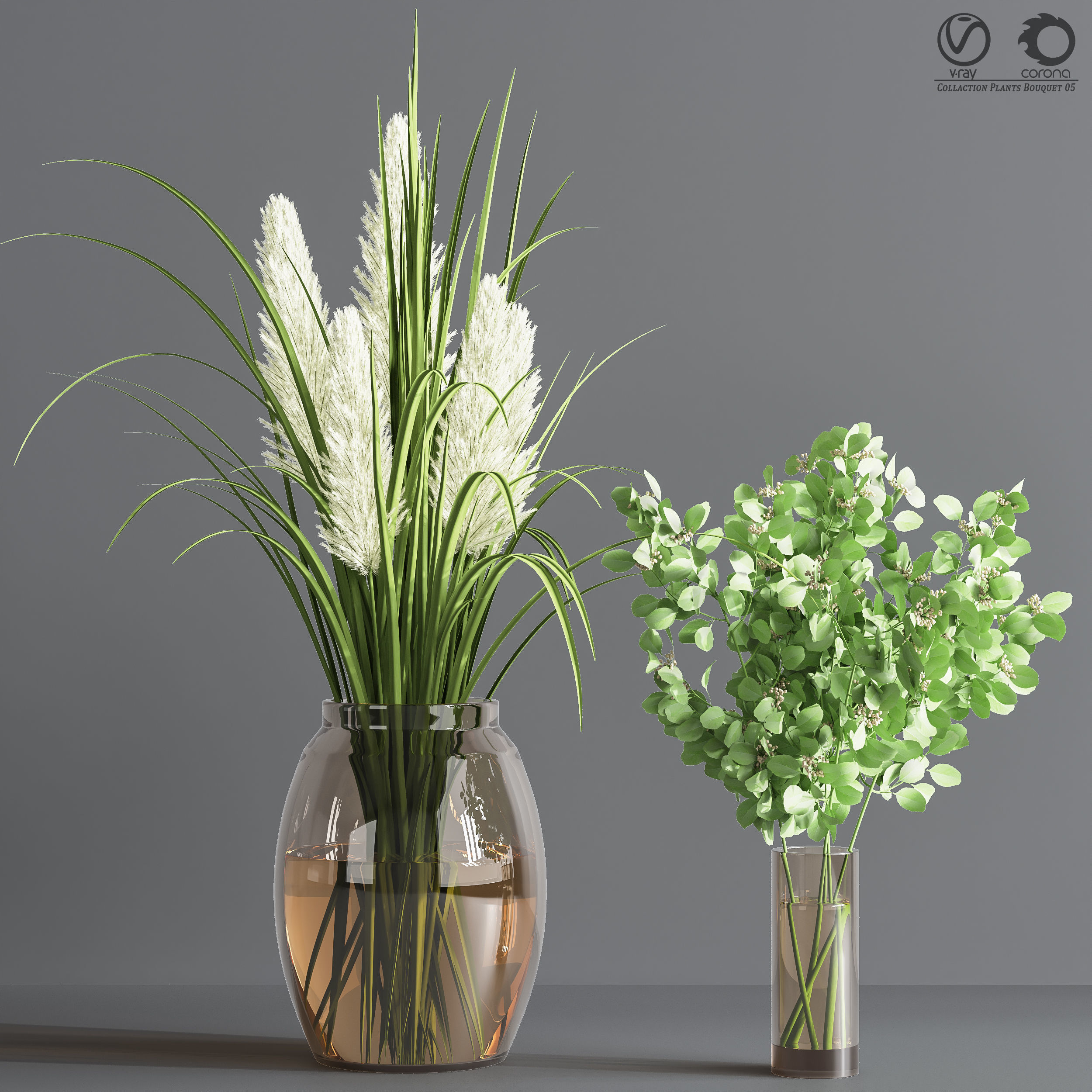 Collaction Plants Bouquet 05 3D model_3