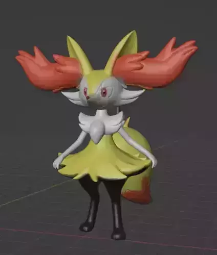 Braixen 3D print model