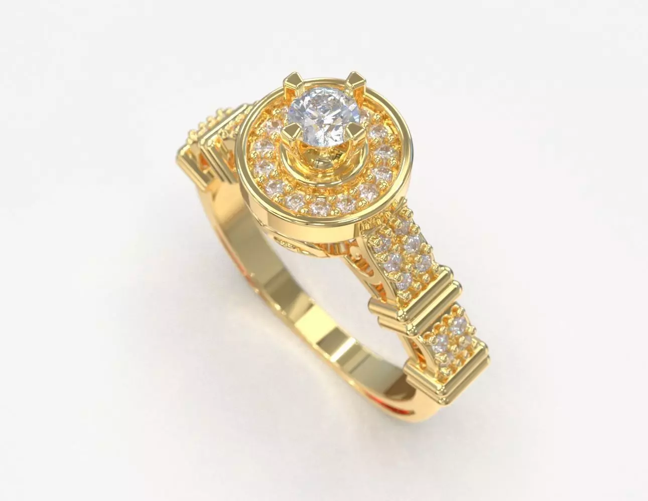 solitaire ring 10 3D print model_0