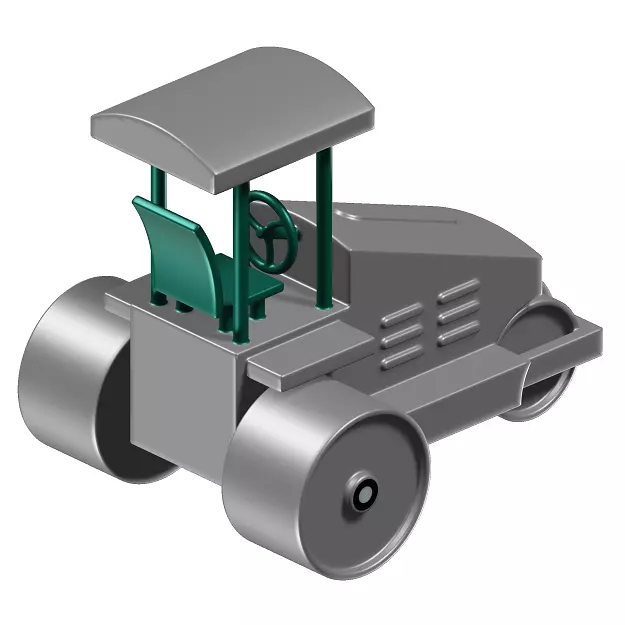 Kids Road Roller Toy 3D model_0