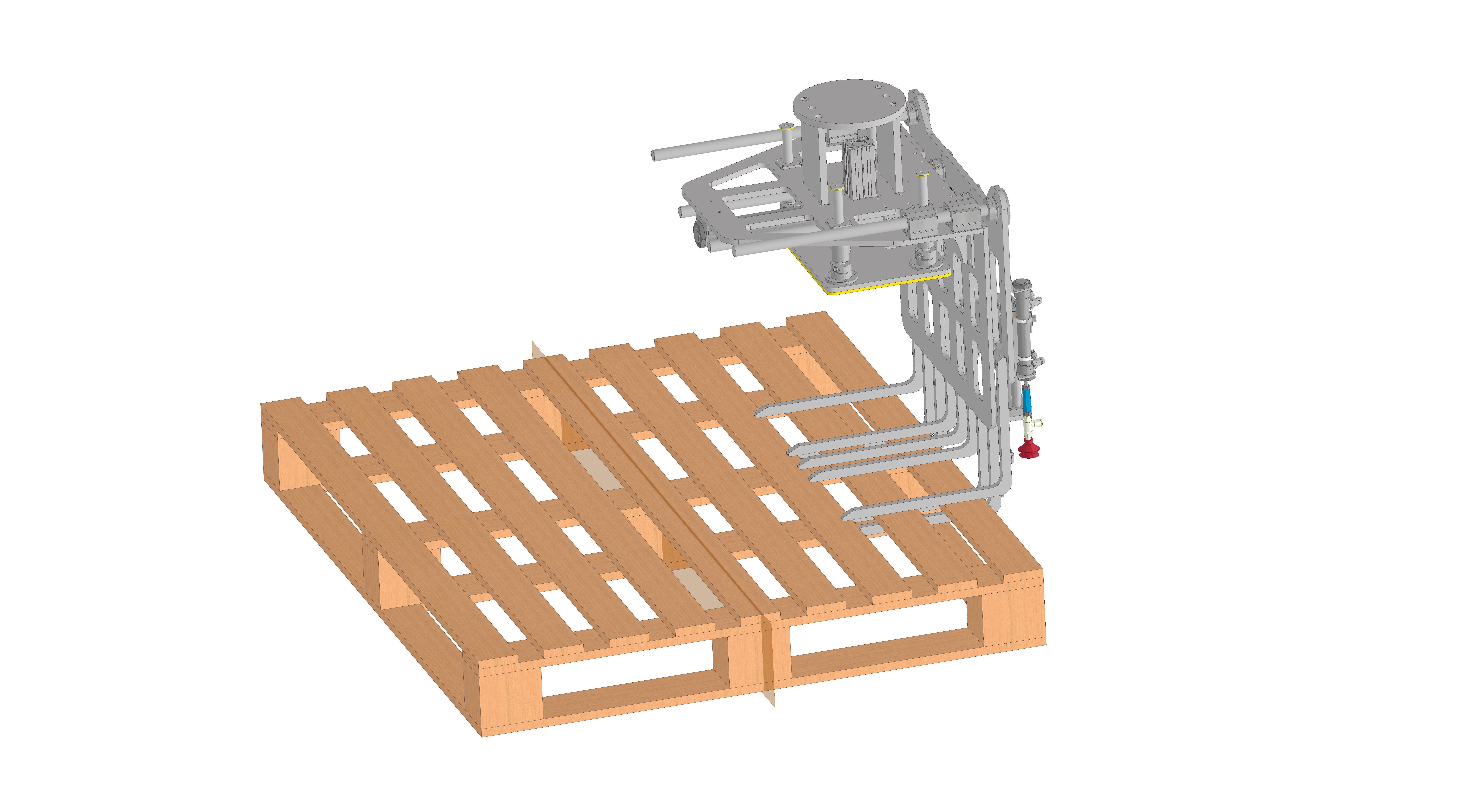 Carton Pallet Gripper for Robot Pallettizing 3D model_2