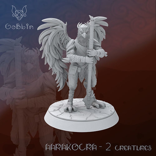 Aarakocra 2 - Creatures 3D model 3D printable | CGTrader