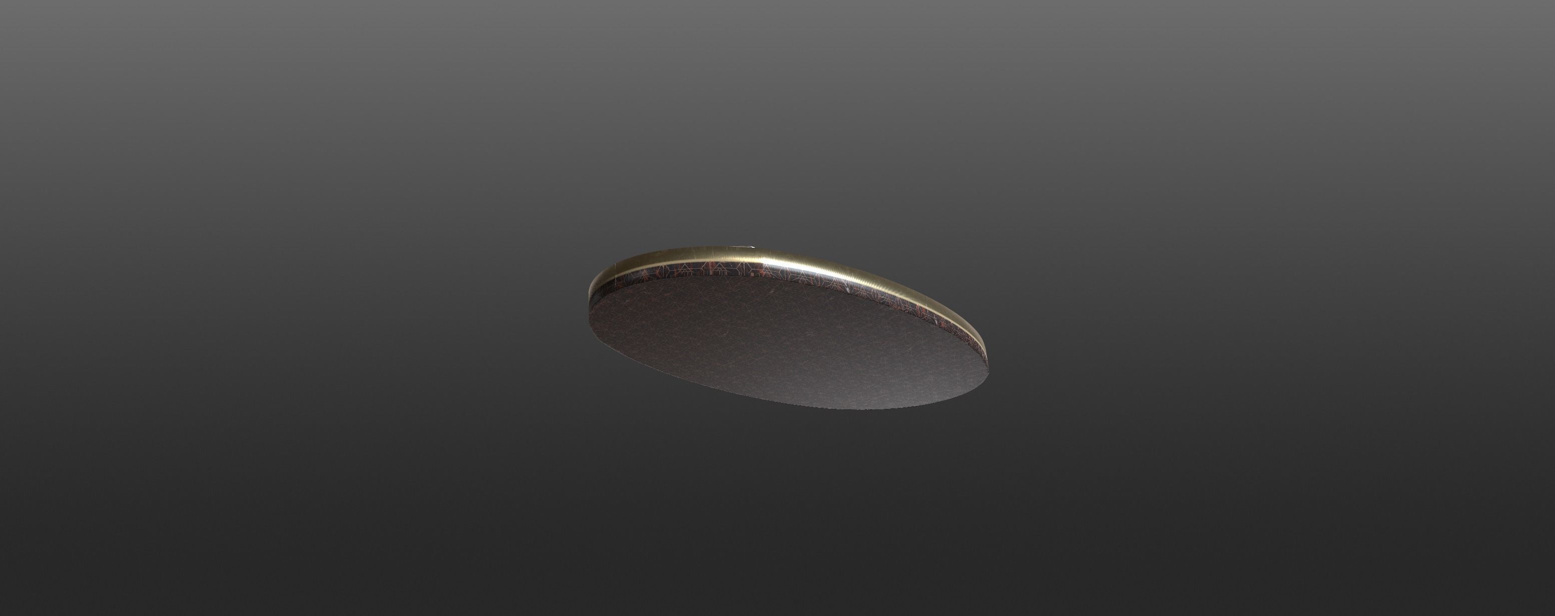 Ancient oriental sacre decorative basrelief Low-poly 3D model_56