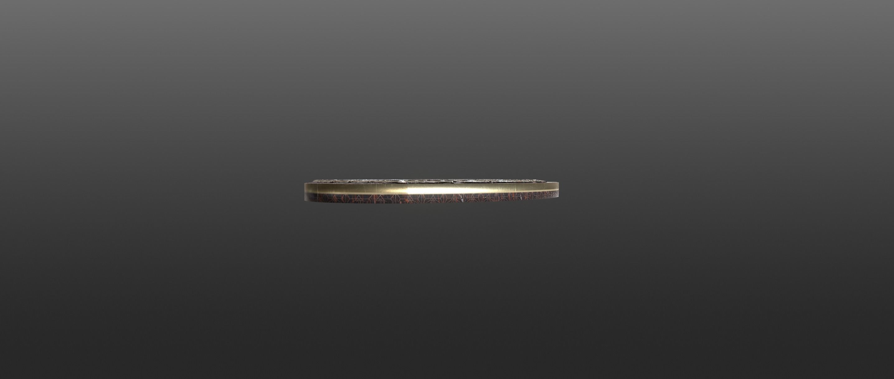 Ancient oriental sacre decorative basrelief Low-poly 3D model_59