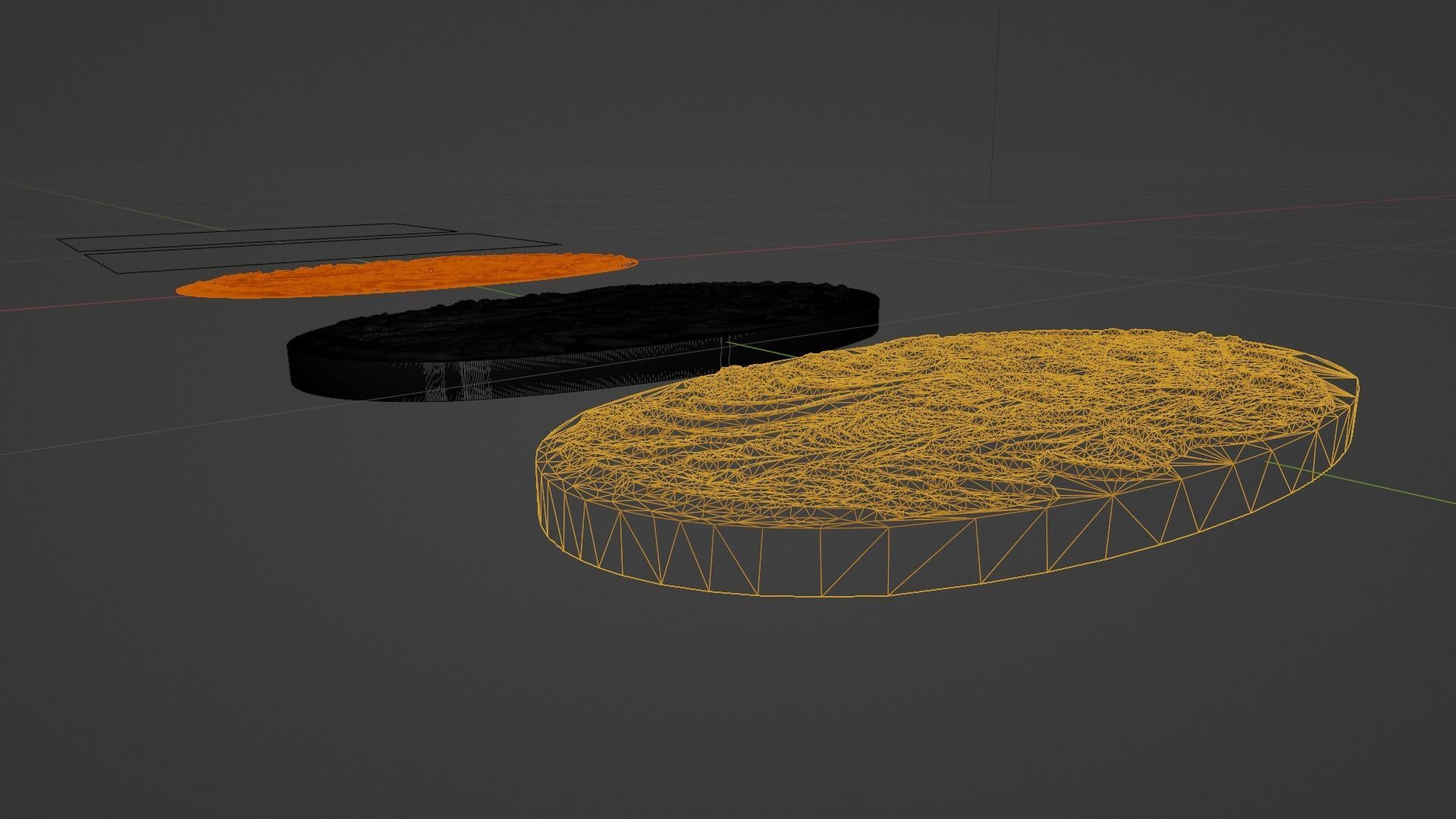 Ancient oriental sacre decorative basrelief Low-poly 3D model_51