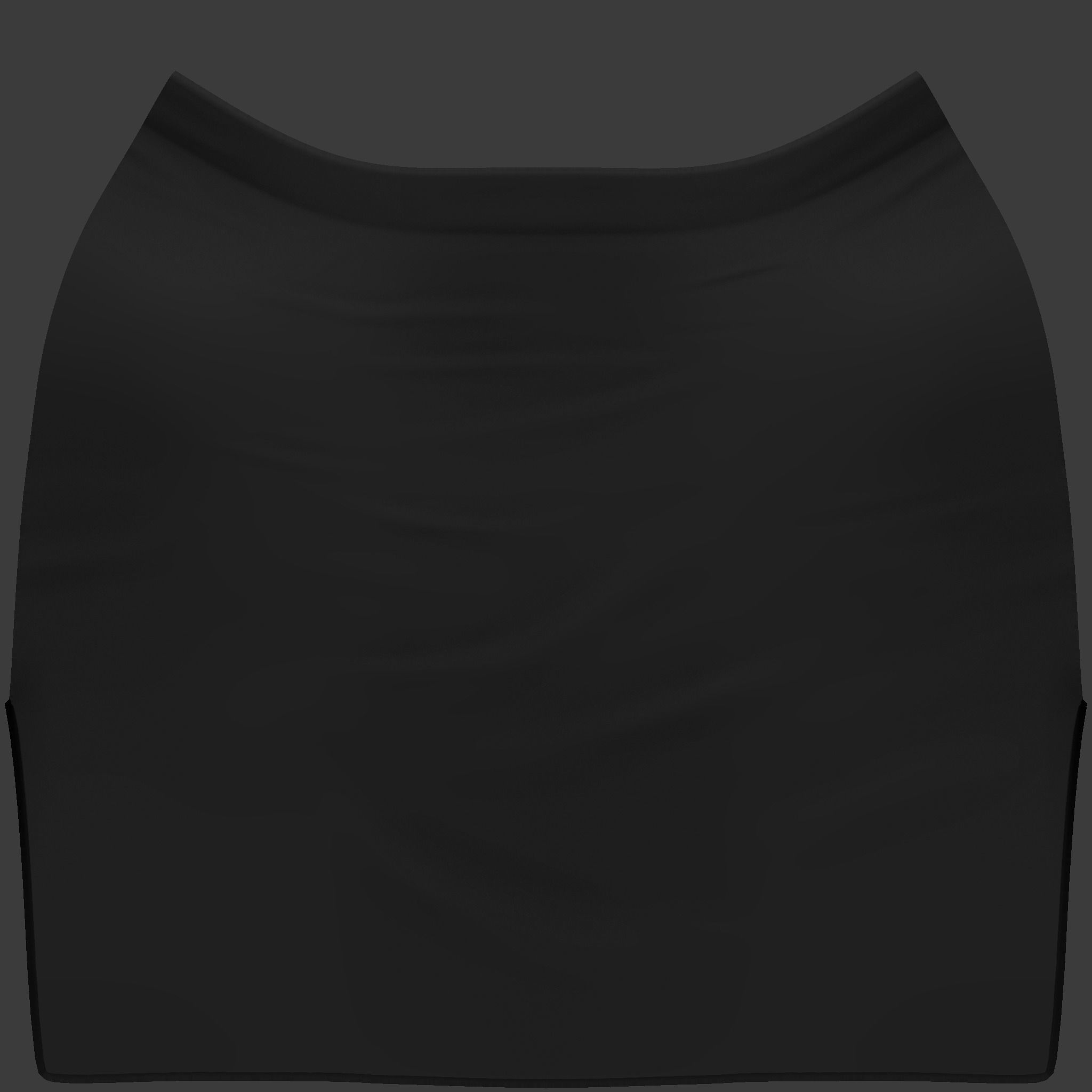 3D model Checkered Patterns BelowKnee Pencil Skirt VR / AR / lowpoly