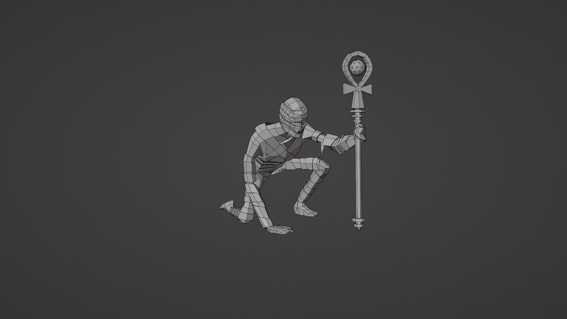 Mummy from Egypt Corpse in bandages Gameready Rigged Low-poly 3D model_9