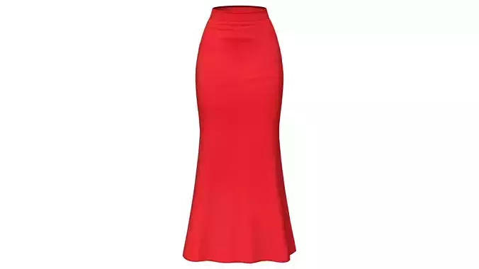 Red Long Skirt