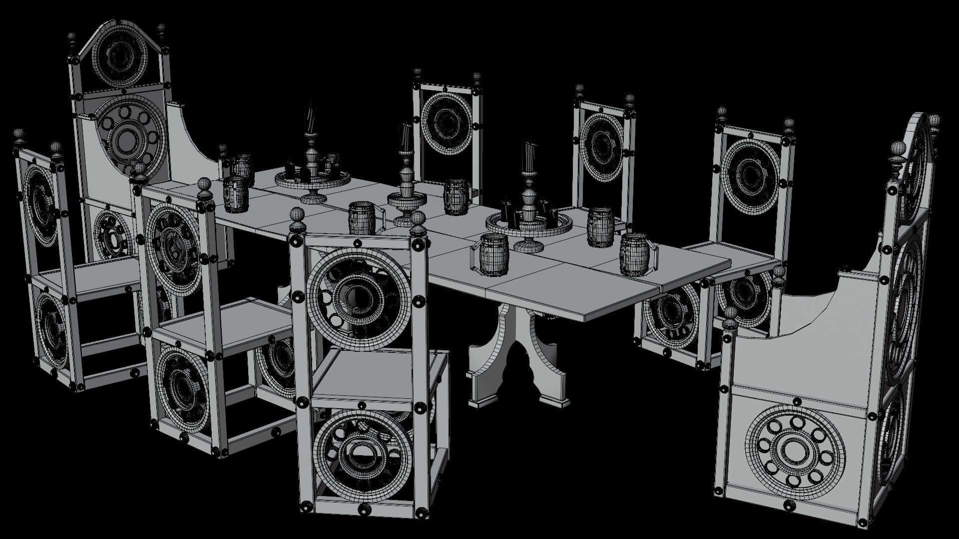 PBR WOOD FURNITURES - Asset - 04  - 4K Textures Game Ready Low-poly 3D model_21