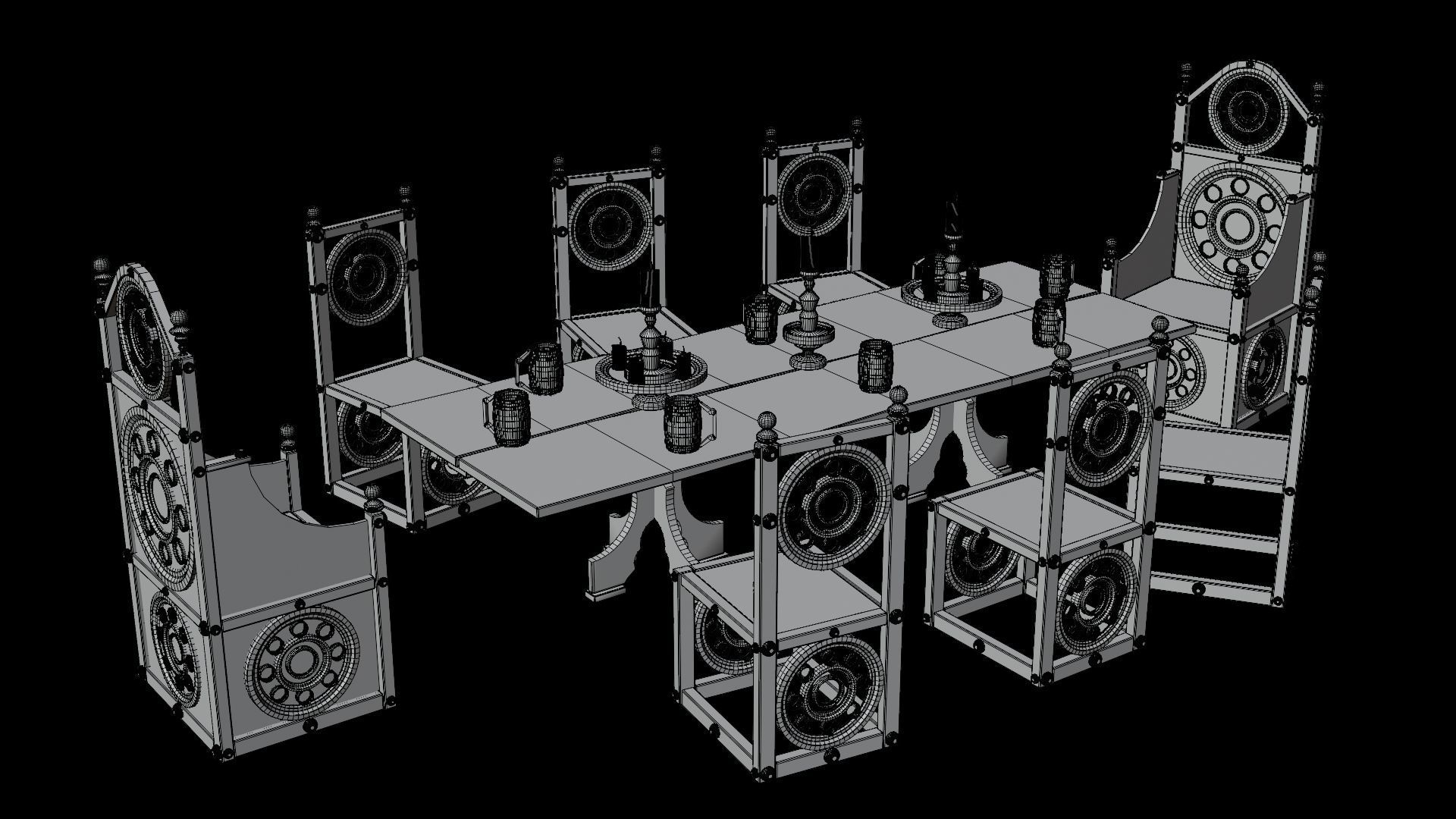 PBR WOOD FURNITURES - Asset - 04  - 4K Textures Game Ready Low-poly 3D model_17