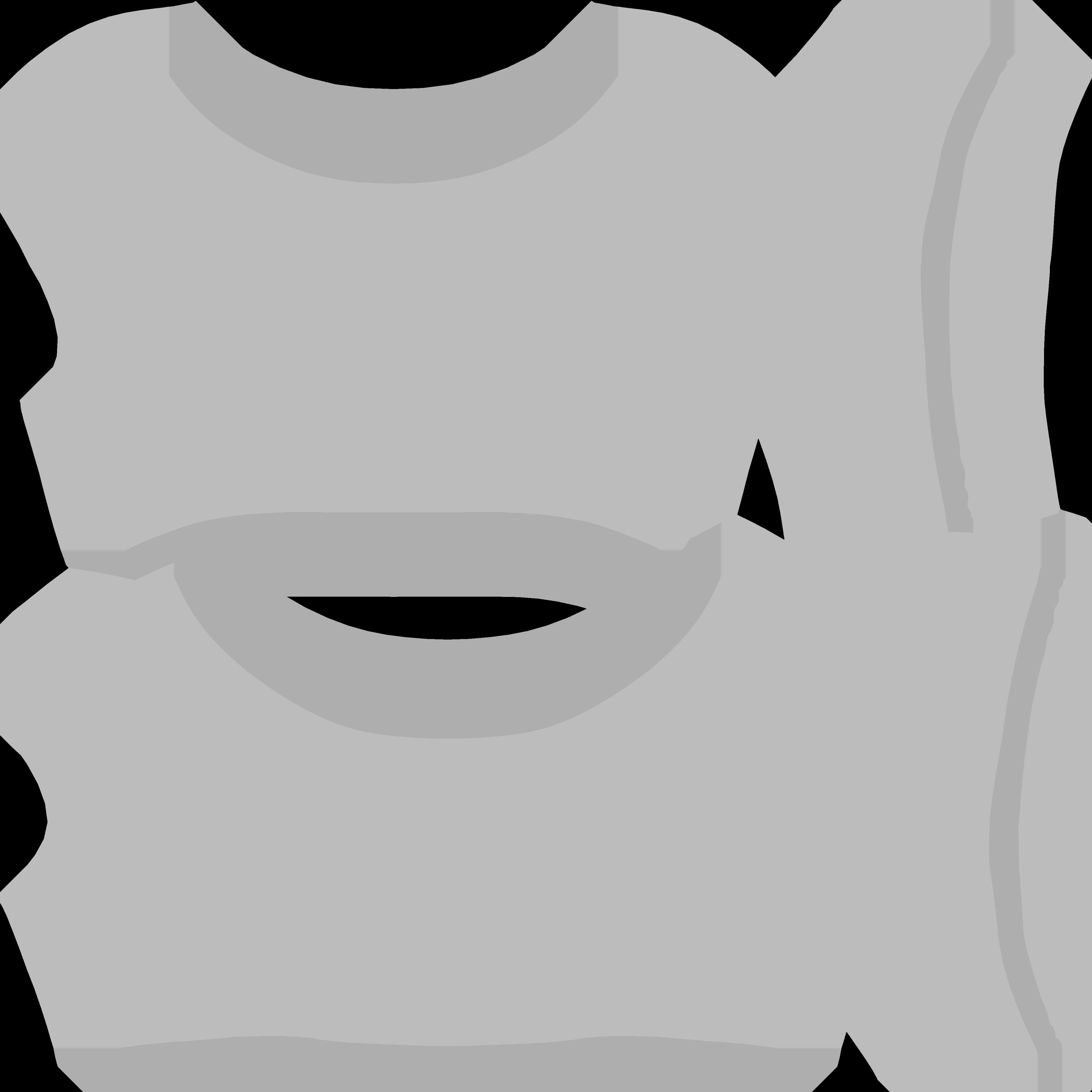 Blue Crop Top with Dungaree Low-poly 3D model_12