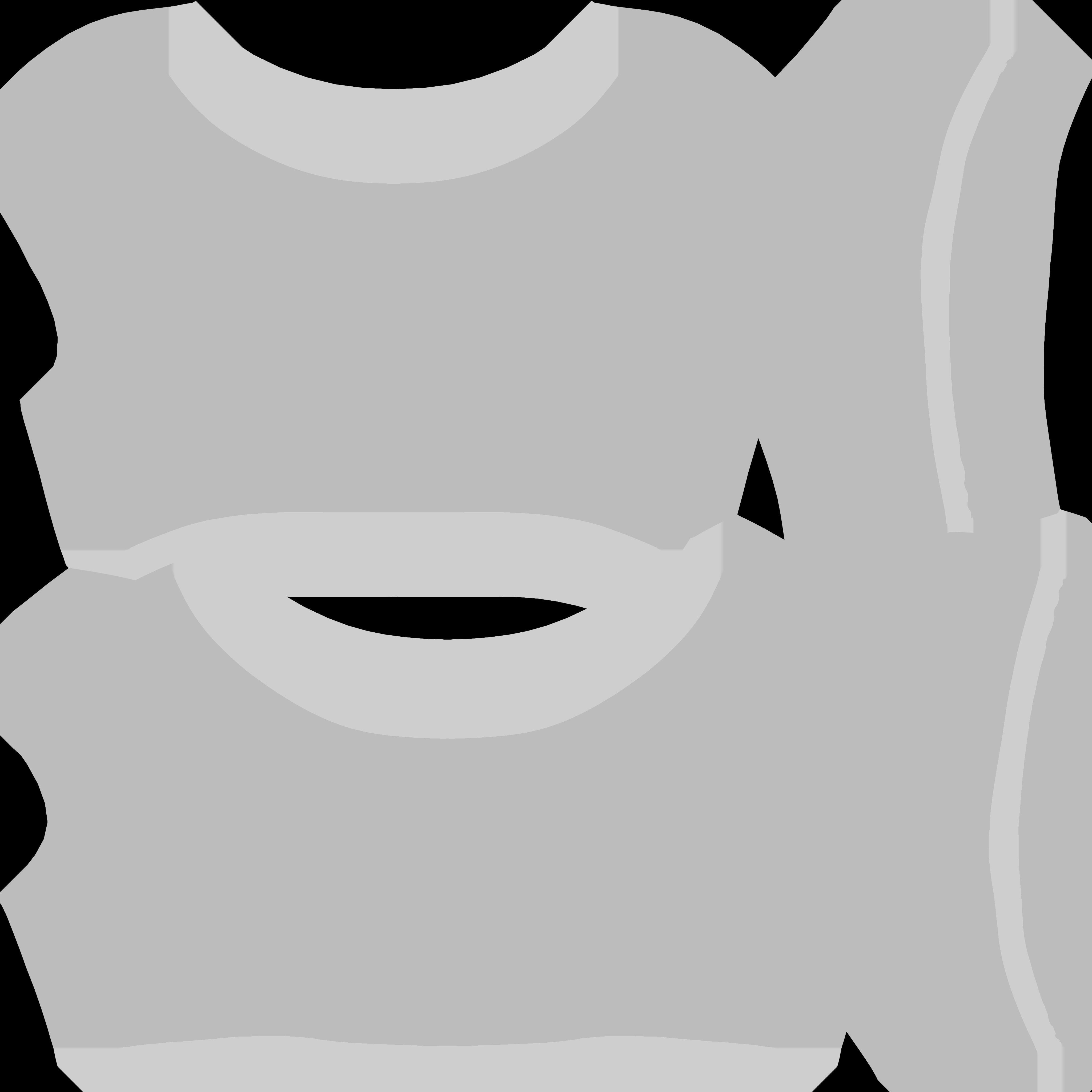 Blue Crop Top with Dungaree Low-poly 3D model_14