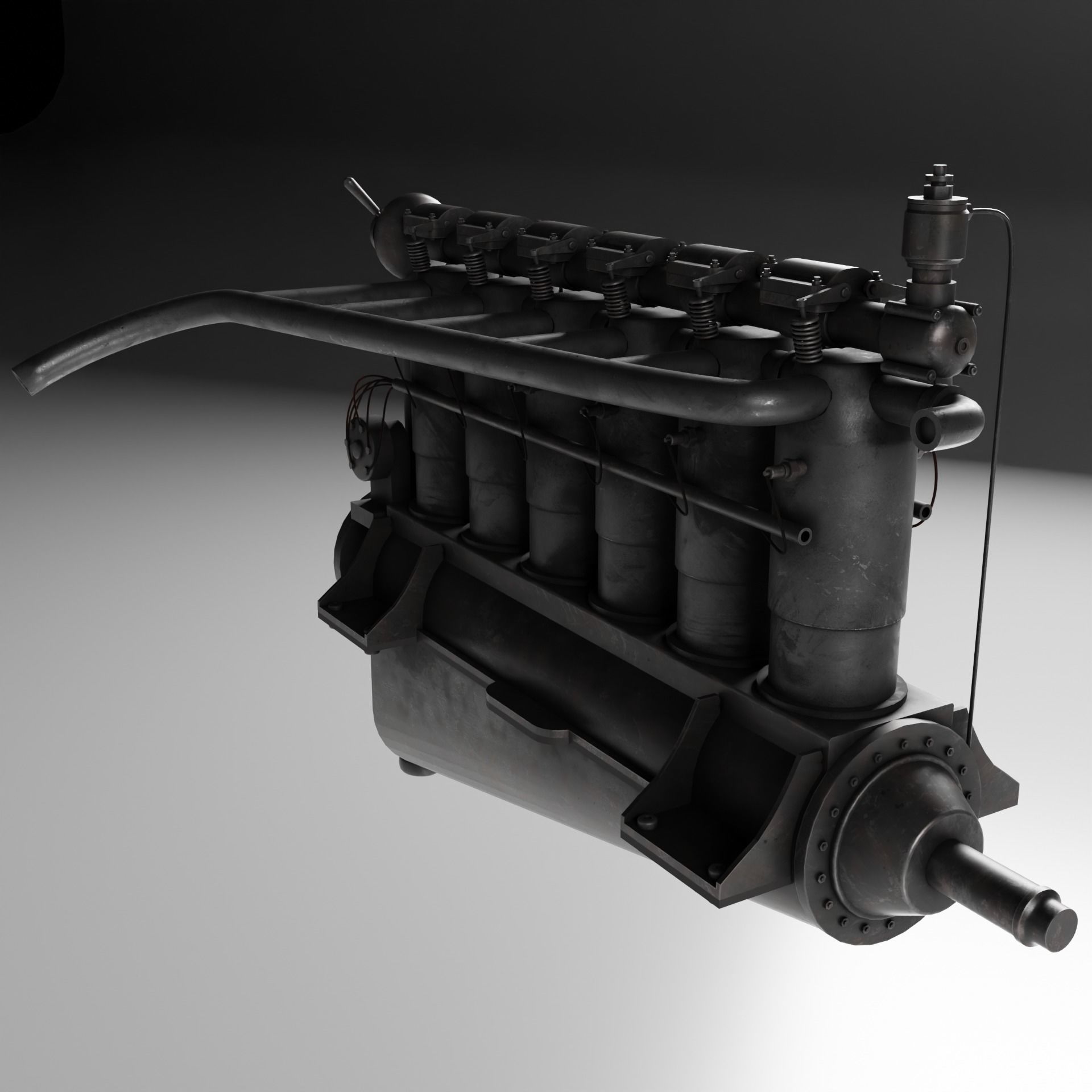 Mercedes DIII Low-poly 3D model_3