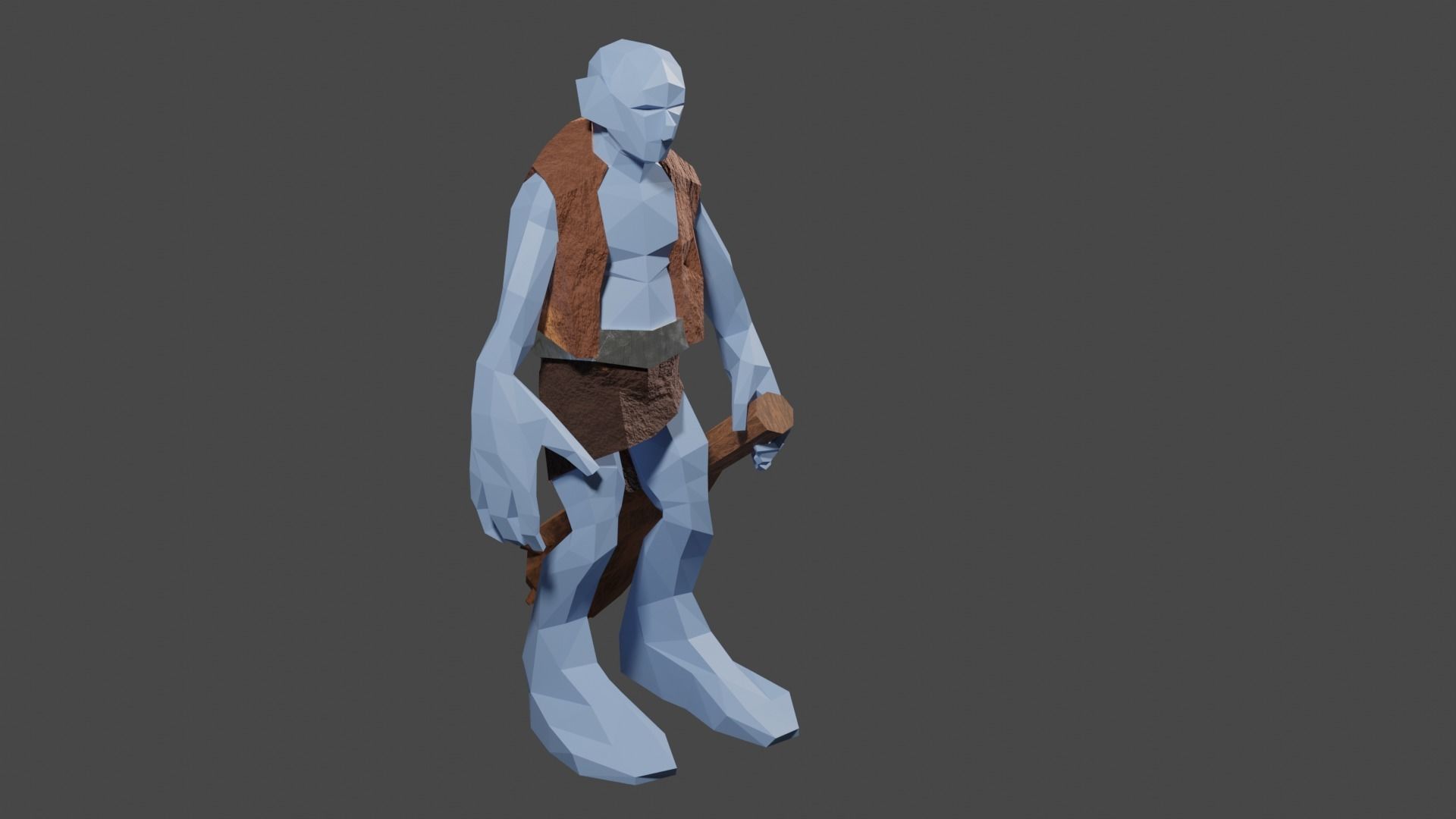 Troll Giant Ogre Gameready Rigged  Free low-poly 3D model_1
