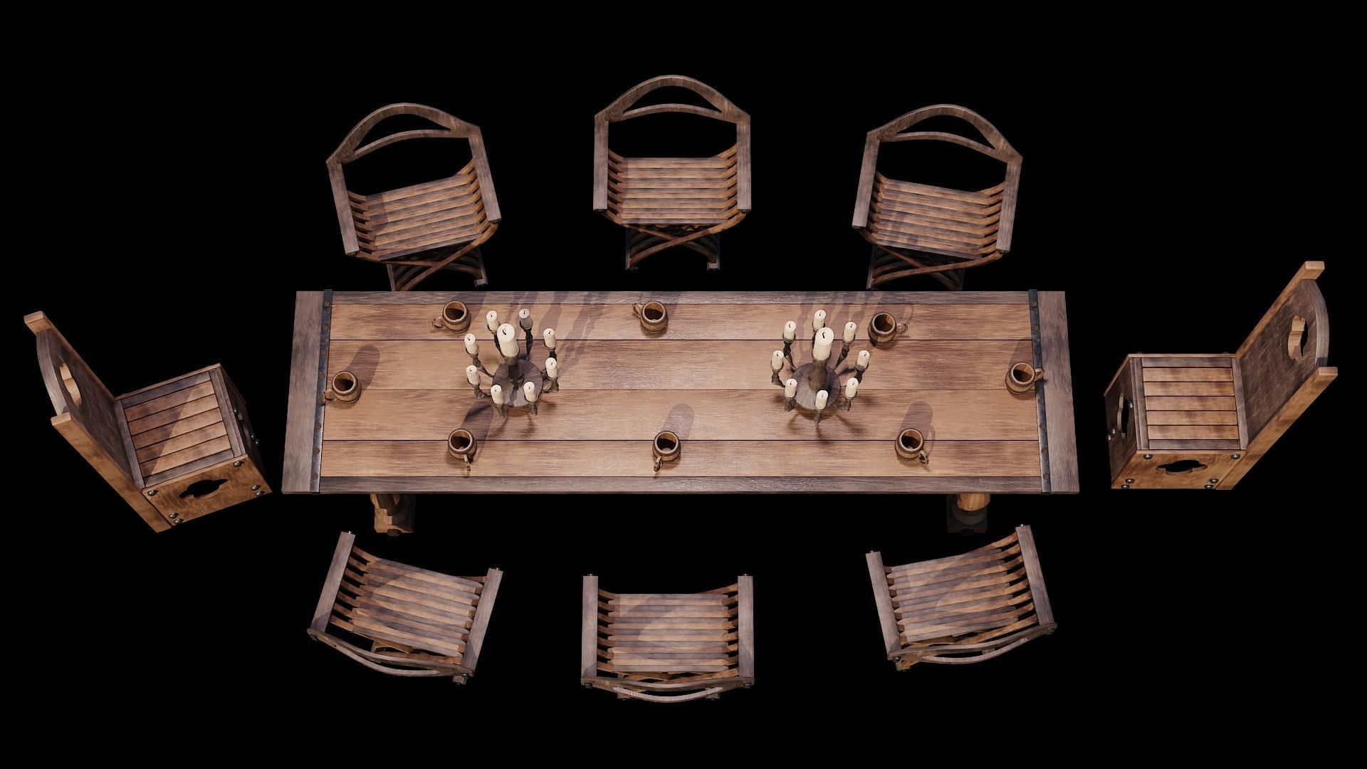 PBR WOOD FURNITURES - Collection - 03  - 4K Textures Game Ready _24