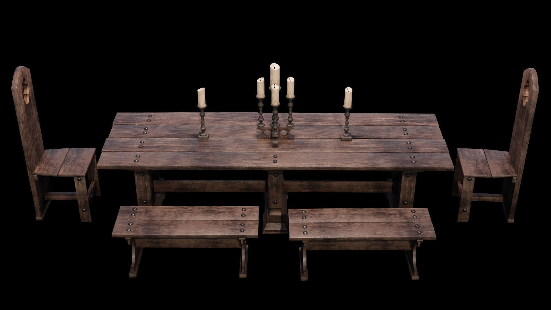 PBR WOOD FURNITURES - Collection - 03  - 4K Textures Game Ready _9